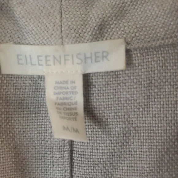 Eileen Fisher Linen Jacket Size Medium Neutral Coastal - Picture 5 of 16